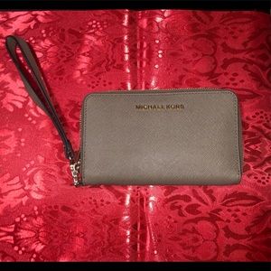 Michael Kors Saffiano Leather Wallet with wristlet